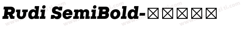 Rudi SemiBold字体转换